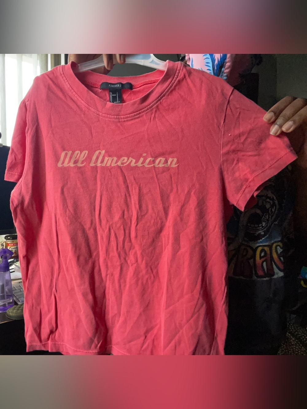 Forever 21 Pink "All American" Short Sleeve Tee